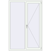 REHAU Euro 70 1200x1800 мм Білий (RAL 9016) з двох сторін