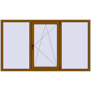 REHAU Euro 60 2100x1200 мм GOLDEN OAK з двох сторін