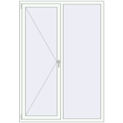 REHAU Brillant-Design 1400x2000 мм Білий (RAL 9016) з двох сторін