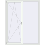 REHAU Euro 70 1720x2250 мм Білий (RAL 9016) з двох сторін