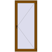 REHAU Euro 60 870x2000 мм GOLDEN OAK з двох сторін