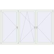 REHAU Euro 70 2750x1800 мм Білий (RAL 9016) з двох сторін