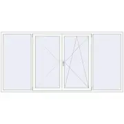 REHAU Euro 70 2905x1435 мм Білий (RAL 9016) з двох сторін