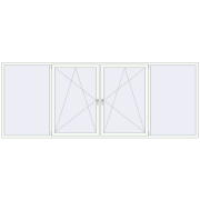 REHAU Euro 70 3900x1500 мм Білий (RAL 9016) з двох сторін