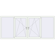 REHAU Euro 60 2730x1150 мм Білий (RAL 9016) з двох сторін