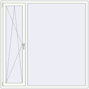 REHAU Euro 70 1720x1720 мм Білий (RAL 9016) з двох сторін