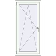 REHAU Euro 60 720x1400 мм Білий (RAL 9016) з двох сторін REHAU Euro 60 720x1400 мм Білий (RAL 9016) з двох сторін