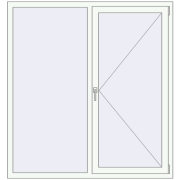 Вікна 1500x1600 мм REHAU Euro 70 Білий (RAL 9016) з двох сторін