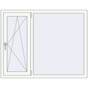 REHAU Brillant-Design 1400x1100 мм Білий (RAL 9016) з двох сторін REHAU Brillant-Design 1400x1100 мм Білий (RAL 9016) з двох сторін