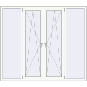 REHAU Euro 70 2100x1830 мм Білий (RAL 9016) з двох сторін