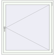 REHAU Euro 70 1250x1300 мм Білий (RAL 9016) з двох сторін