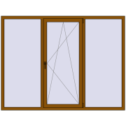 REHAU Euro 60 2100x1600 мм GOLDEN OAK з двох сторін