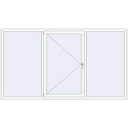 REHAU Euro 70 2600x1450 мм Білий (RAL 9016) з двох сторін