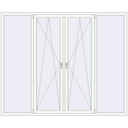 REHAU Euro 70 2450x2010 мм Білий (RAL 9016) з двох сторін REHAU Euro 70 2450x2010 мм Білий (RAL 9016) з двох сторін