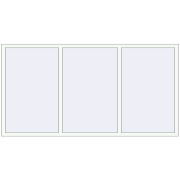 REHAU Euro 60 2500x1300 мм Білий (RAL 9016) з двох сторін