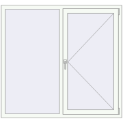 Вікна 1500x1400 мм REHAU SYNEGO MD Білий (RAL 9016) з двох сторін