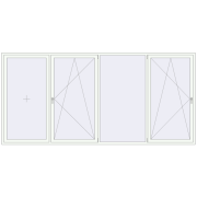REHAU Brillant-Design 3801x1800 мм Білий (RAL 9016) з двох сторін