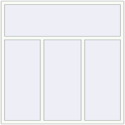 Вікна 1800x1800 мм Altest Pony 375 RAL 9016 Traffic white з двох сторін