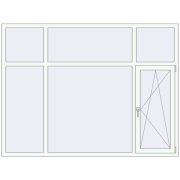 REHAU Euro 70 2200x1650 мм Білий (RAL 9016) з двох сторін