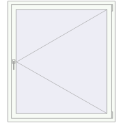 REHAU Euro 70 1300x1460 мм Білий (RAL 9016) з двох сторін