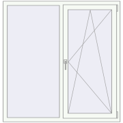 REHAU SYNEGO MD 1350x1430 мм Білий (RAL 9016) з двох сторін