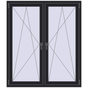 REHAU Brillant-Design 1300x1500 мм BLACK_ULTI-MATT з двох сторін