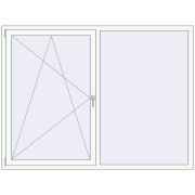 Вікна 2000x1500 мм REHAU Euro 70 Білий (RAL 9016) з двох сторін