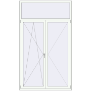 REHAU Brillant-Design 1400x2400 мм Білий (RAL 9016) з двох сторін