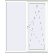 REHAU Brillant-Design 1450x1800 мм Білий (RAL 9016) з двох сторін REHAU Brillant-Design 1450x1800 мм Білий (RAL 9016) з двох сторін