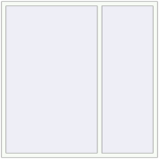 REHAU Euro 70 1750x1750 мм Білий (RAL 9016) з двох сторін REHAU Euro 70 1750x1750 мм Білий (RAL 9016) з двох сторін