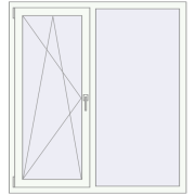 REHAU Brillant-Design 1300x1400 мм Білий (RAL 9016) з двох сторін