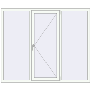 Вікна 1800x1500 мм REHAU Brillant-Design Білий (RAL 9016) з двох сторін