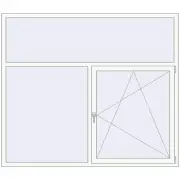 REHAU SYNEGO MD 2085x1810 мм Білий (RAL 9016) з двох сторін