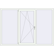 REHAU Euro 70 2050x1430 мм Білий (RAL 9016) з двох сторін REHAU Euro 70 2050x1430 мм Білий (RAL 9016) з двох сторін