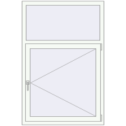 Вікна 1000x1500 мм REHAU Euro 60 Білий (RAL 9016) з двох сторін