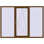 REHAU Euro 70 2100x1540 мм WALNUT з двох сторін