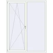 REHAU Euro 60 1600x2100 мм Білий (RAL 9016) з двох сторін REHAU Euro 60 1600x2100 мм Білий (RAL 9016) з двох сторін