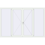 REHAU Euro 70 2400x1600 мм Білий (RAL 9016) з двох сторін