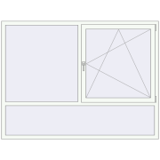 REHAU Brillant-Design 2000x1500 мм Білий (RAL 9016) з двох сторін