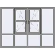 Altest Pony 375 2000x1500 мм RAL 9007 Grey aluminium з двох сторін