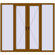 REHAU Euro 60 2000x1800 мм GOLDEN OAK з двох сторін REHAU Euro 60 2000x1800 мм GOLDEN OAK з двох сторін