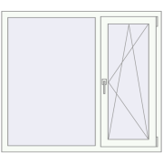 REHAU Euro 70 1270x1120 мм GOLDEN OAK ззовні