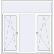 REHAU SYNEGO MD 1800x1850 мм Білий (RAL 9016) з двох сторін