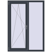 REHAU SYNEGO MD 1080x1500 мм ANTHRACITE_GREY_STRUKTURAL з двох сторін REHAU SYNEGO MD 1080x1500 мм ANTHRACITE_GREY_STRUKTURAL з двох сторін