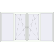 REHAU Euro 60 2600x1450 мм Білий (RAL 9016) з двох сторін