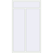 REHAU Euro 60 1300x2350 мм Білий (RAL 9016) з двох сторін
