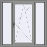 Altest Pony 375 1200x1200 мм RAL 9007 Grey aluminium з двох сторін