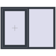 REHAU Brillant-Design 1300x1000 мм ANTHRACITE_GREY_STRUKTURAL з двох сторін REHAU Brillant-Design 1300x1000 мм ANTHRACITE_GREY_STRUKTURAL з двох сторін