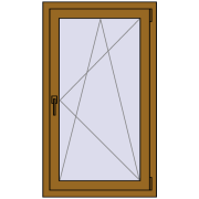 REHAU Euro 70 700x1200 мм LIGHT_OAK з двох сторін