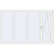 REHAU Euro 70 2200x1400 мм Білий (RAL 9016) з двох сторін REHAU Euro 70 2200x1400 мм Білий (RAL 9016) з двох сторін